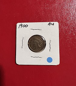 1900 Indian Head Cent AU.  $18.00