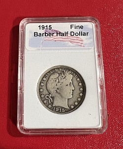 1915 Barber Half Dollar Fine $125.00