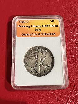 1928-S Walking Liberty Half Dollar VF Key $60.00
