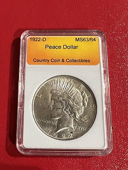 1922-D Peace Dollar MS63/64 $80.00