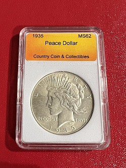 1935 Peace Dollar MS62 $90.00