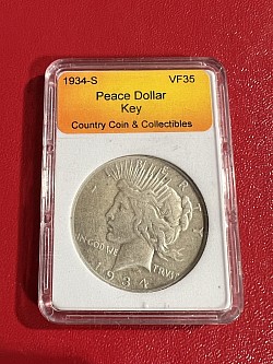 1934-S Peace Dollar VF35 Key $90.00