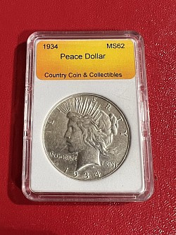 1934 Peace Dollar MS62 $130.00