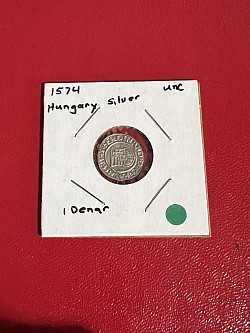 1574 Hungary Silver 1 Denar UNC $49.00