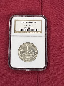 1936 Wisconsin 50C MS66 $210.00