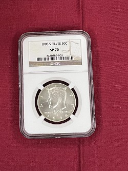 1998-S Silver 50C SP70 Very Rare $550.00