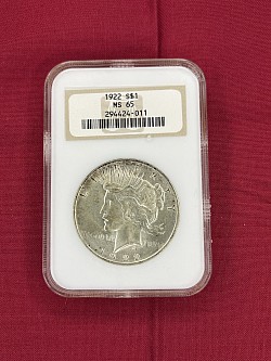 1922 Peace Dollar MS65 $125.00