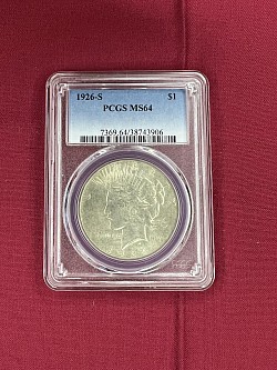 1926-S Peace Dollar PCGS MS64 $190.00