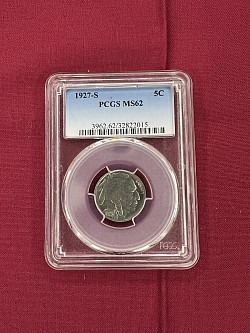 1927-S Buffalo Nickel PCGS MS62 $1150.00