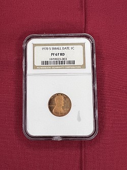 1970-S Small Date Proof PF67RD $90.00